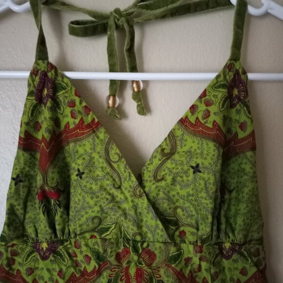 GUESS Green-and-Red Paisley Handkerchief Tank Women's S - Picture 10 of 10